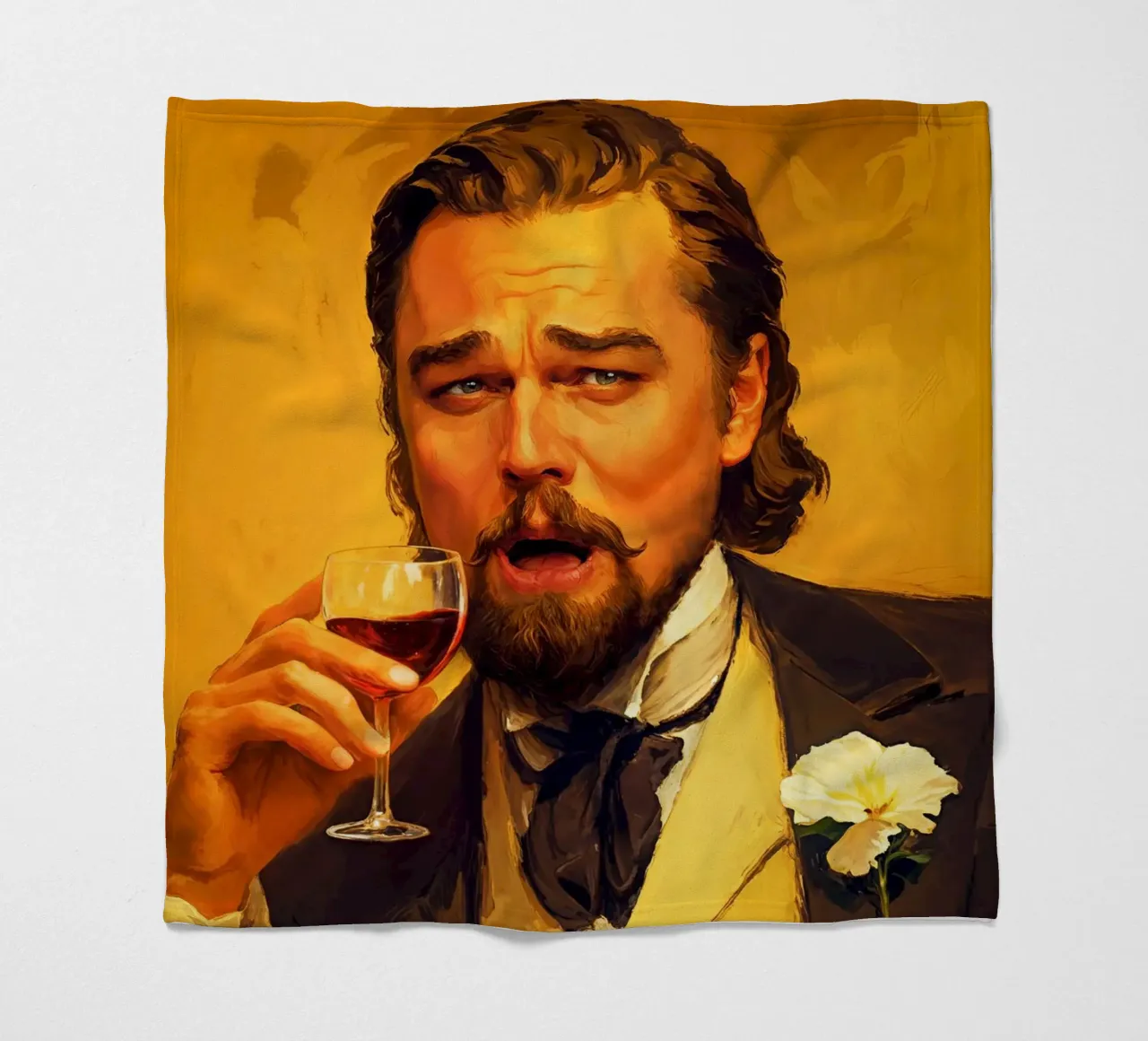 Laughing Leonardo DiCaprio Meme coperta in pile da Lootprint