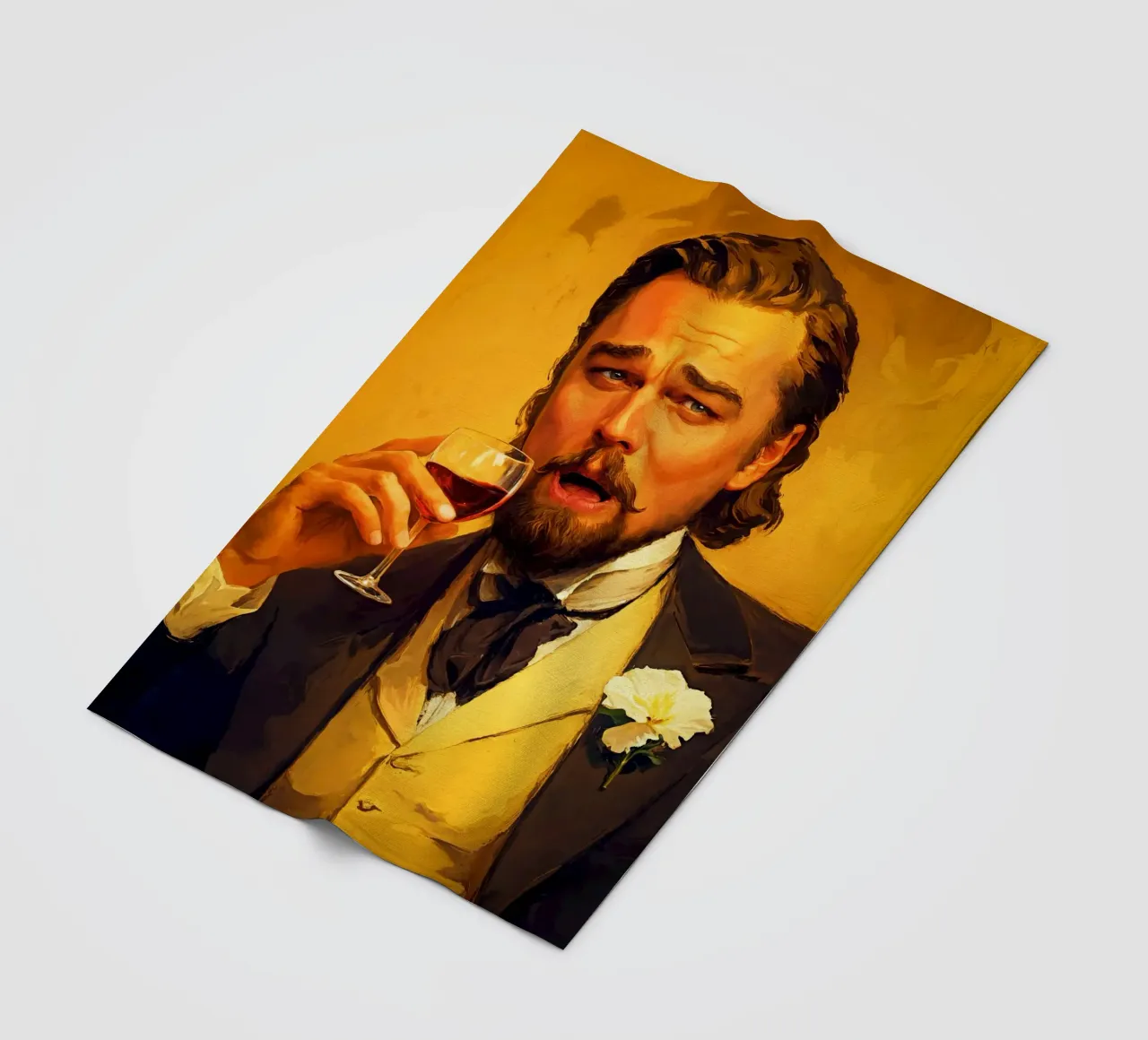 Laughing Leonardo DiCaprio Meme coperta in pile da Lootprint
