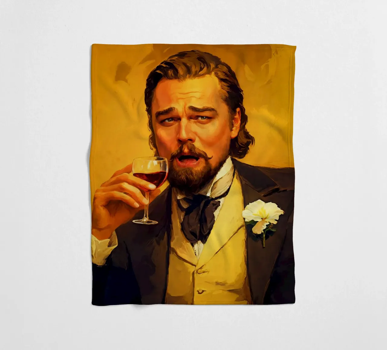 Laughing Leonardo DiCaprio Meme coperta in pile da Lootprint