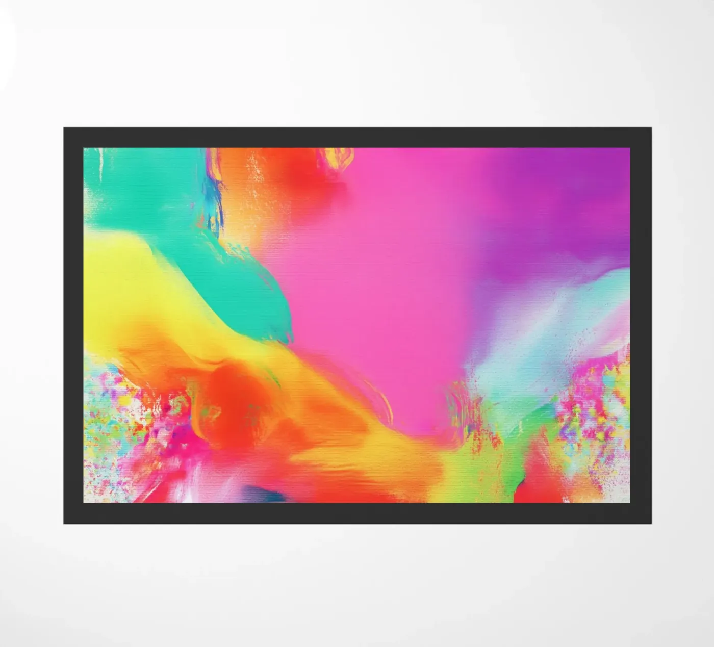 Pulsating neon waves doormat by Carinaprint