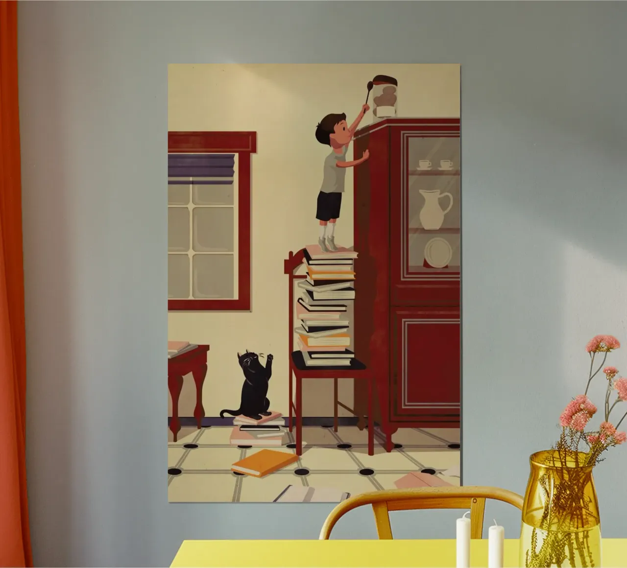 Sweet Babel poster con telaio in legno da Giordano Poloni