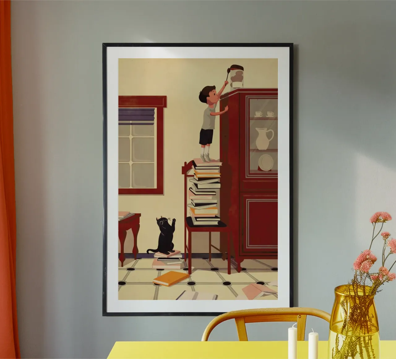 Sweet Babel poster con telaio in legno da Giordano Poloni