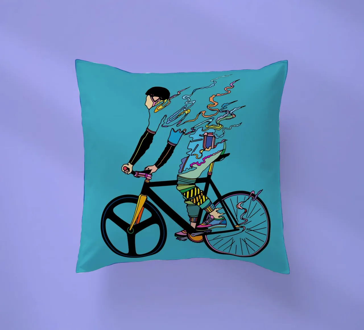 Fast friday decorative cushion by The Cyclist