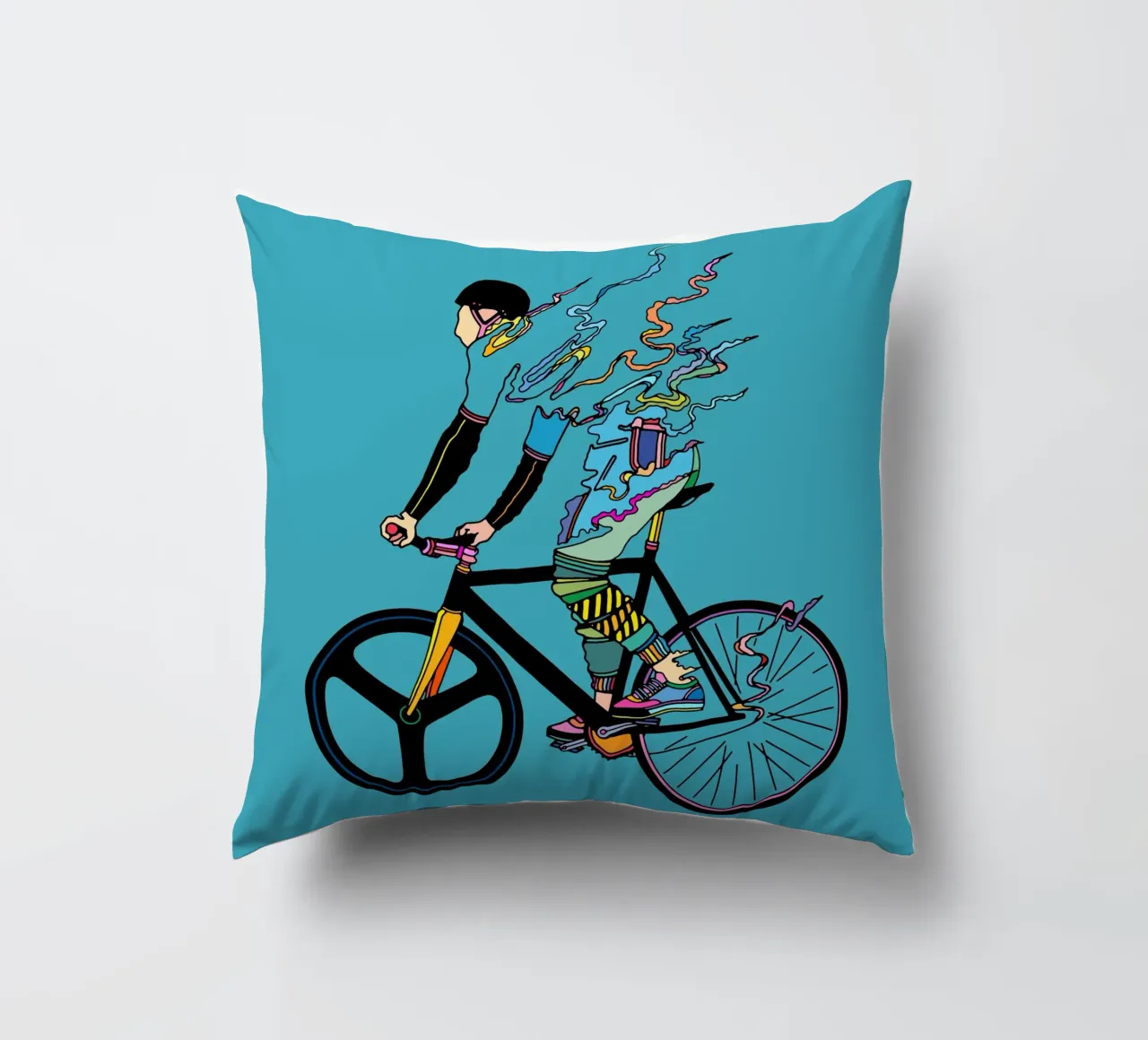 Fast friday decorative cushion by The Cyclist