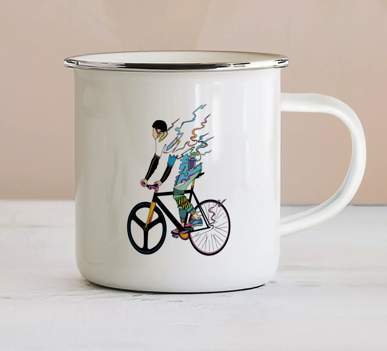 Venerdì veloce tazza in smalto da The Cyclist