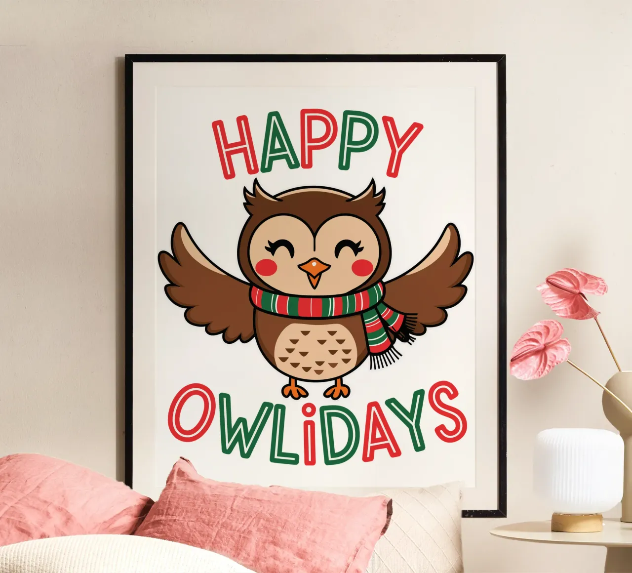 Happy Owlidays poster da edsonramosart