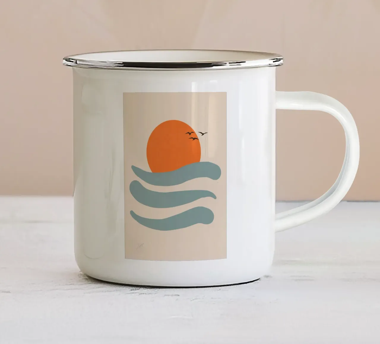 Float enamel mug by zeriayam