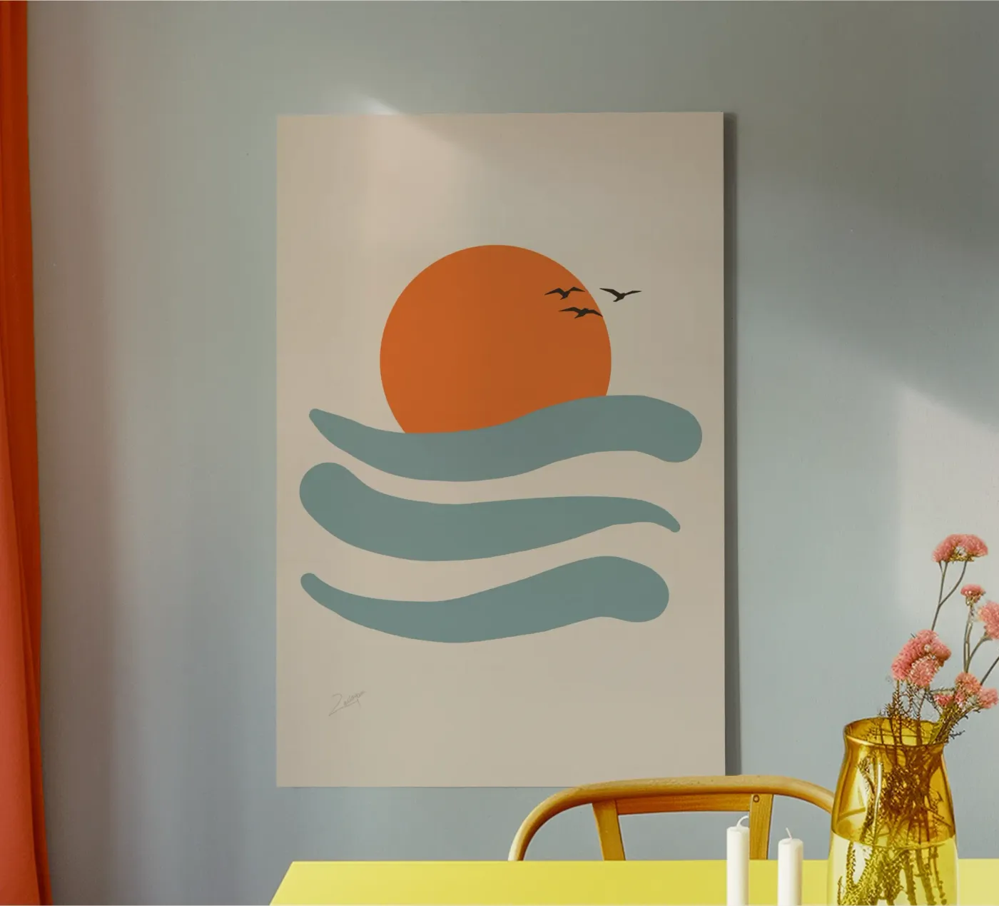 Drijven canvas van zeriayam