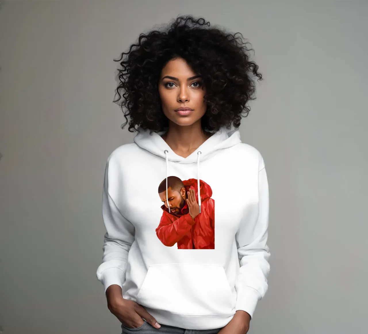 Drake Meme No felpa con cappuccio da Lootprint