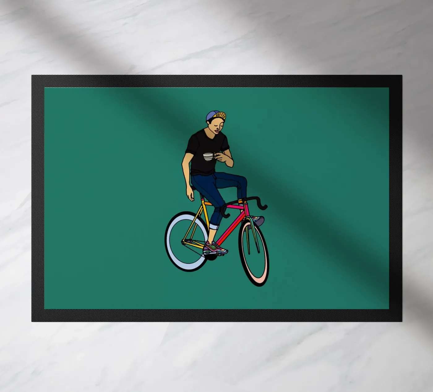 Koffiepauze deurmat van The Cyclist