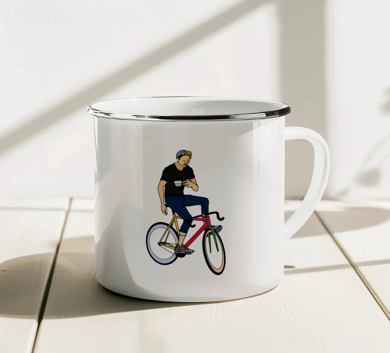 Pausa caffè tazza in smalto da The Cyclist