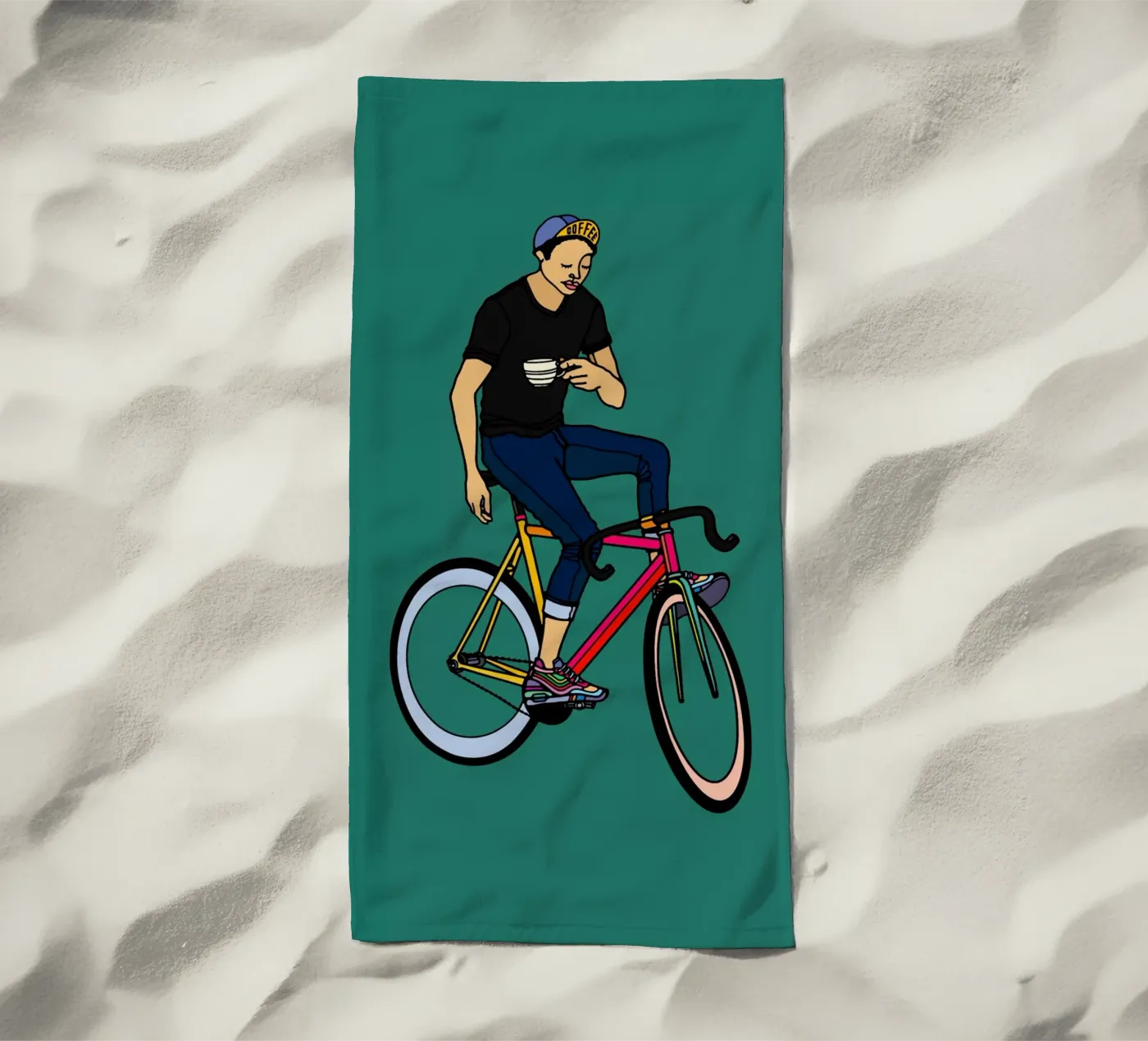 Pause café serviette de plage de The Cyclist