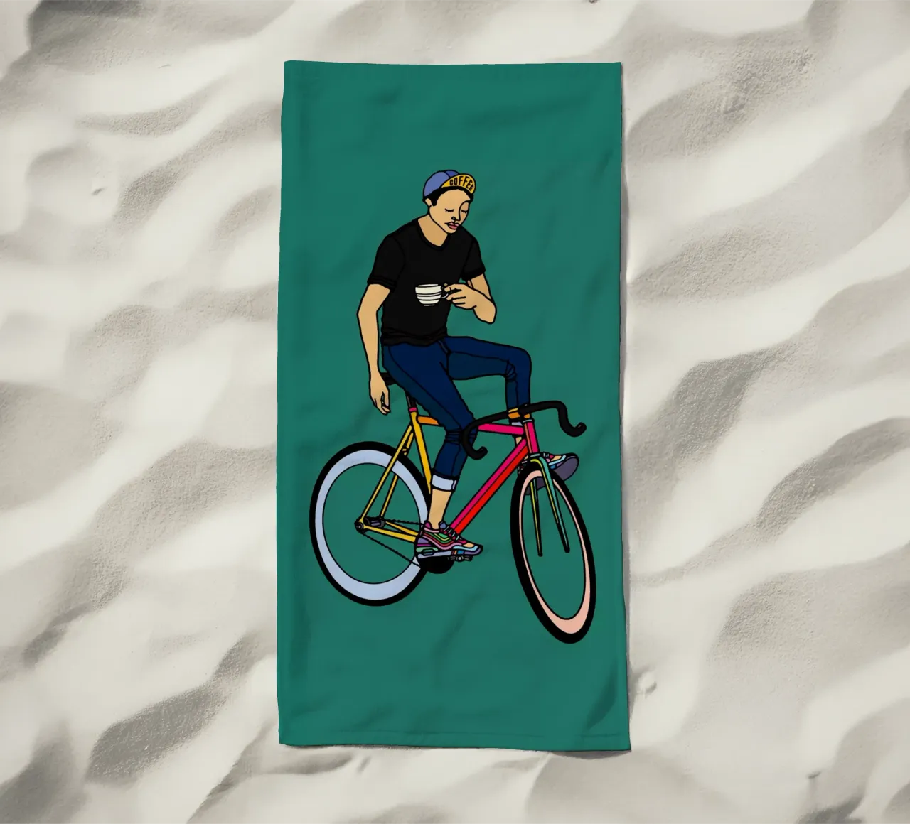 Pausa caffè telo mare da The Cyclist