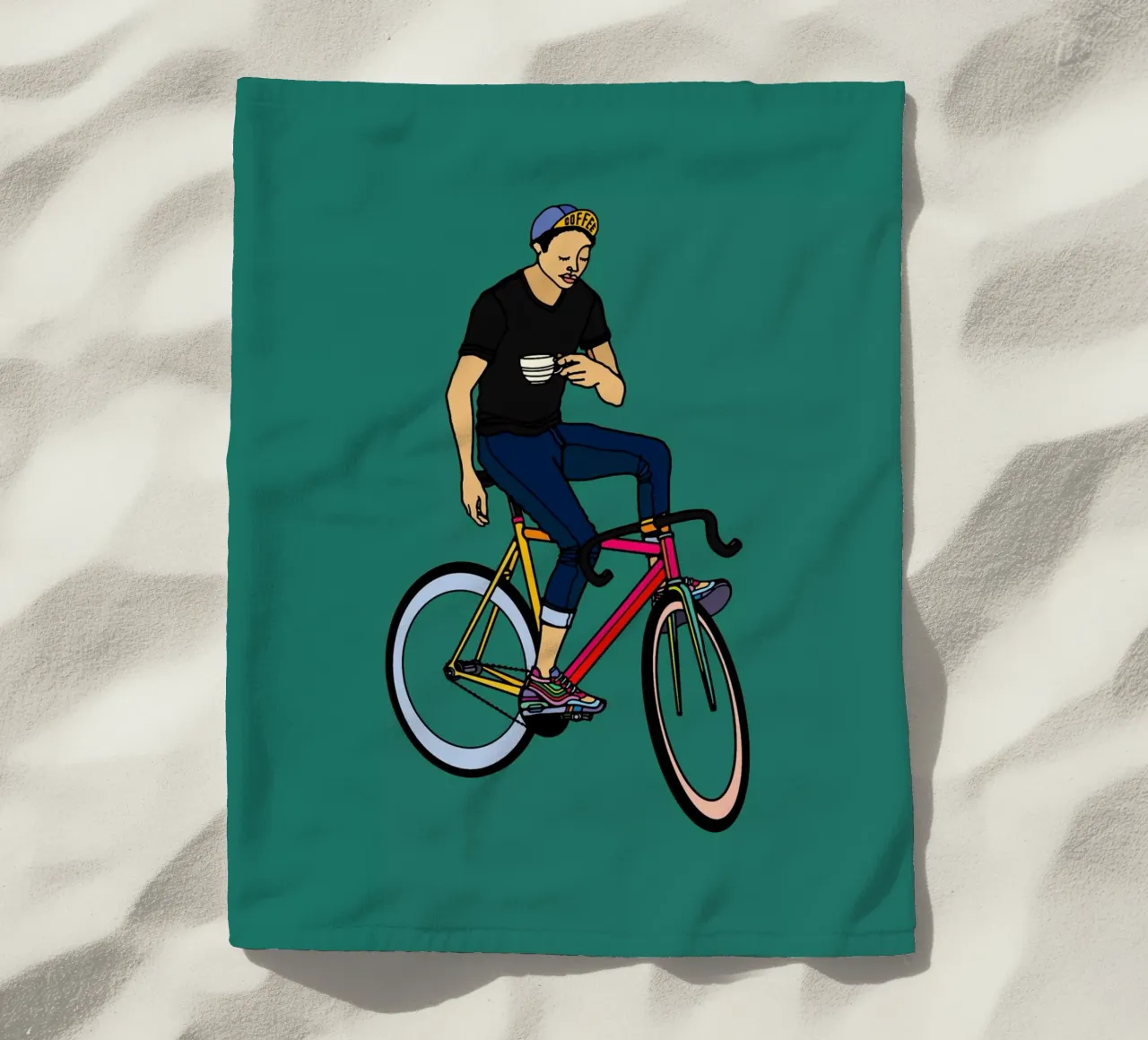 Pausa caffè telo mare da The Cyclist