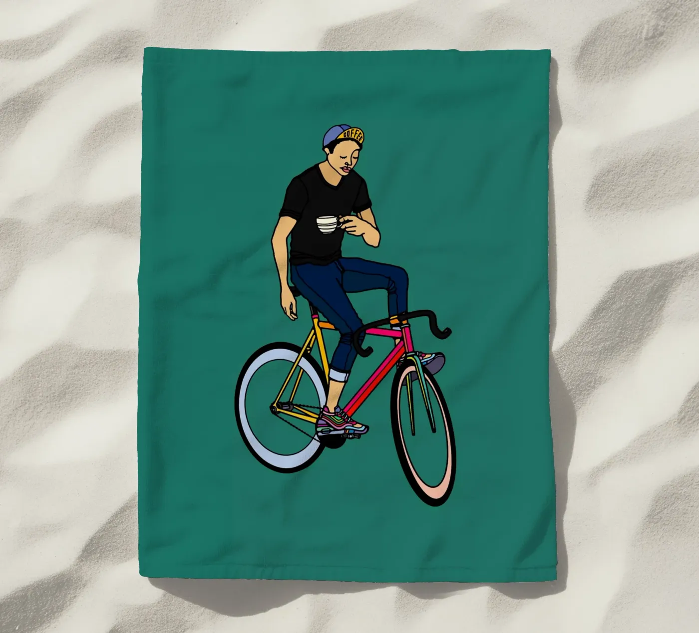 Pause café serviette de plage de The Cyclist