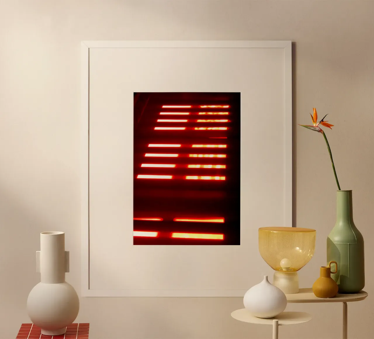 Rood licht poster van Lise Ruault