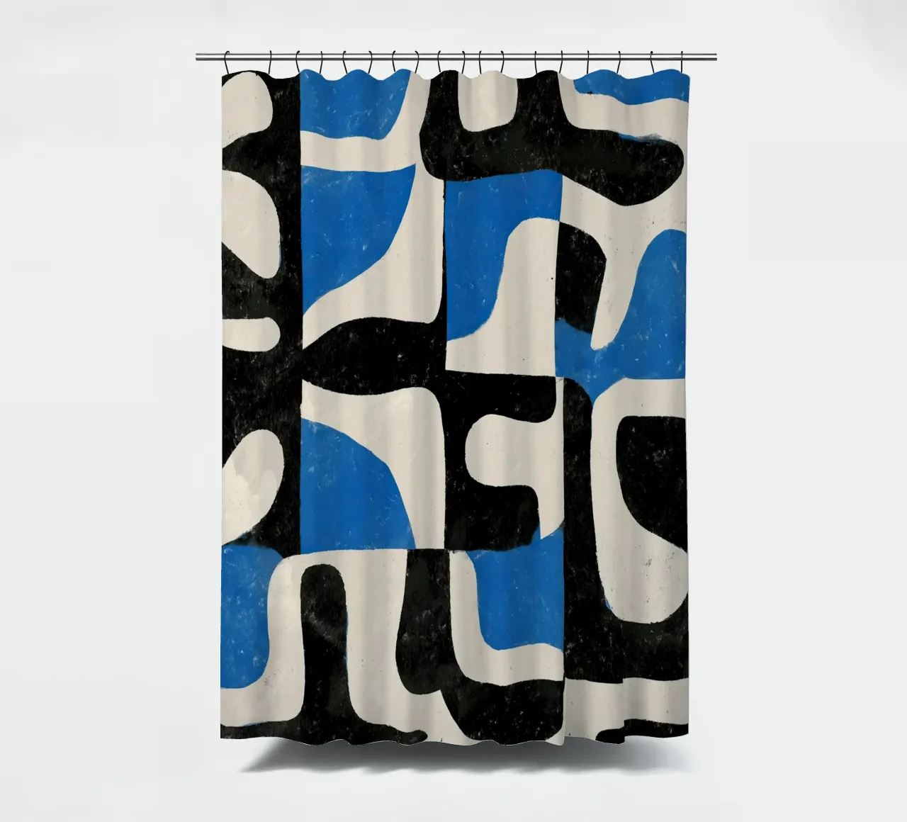 Intersecting Forms shower curtain by Nadjaa