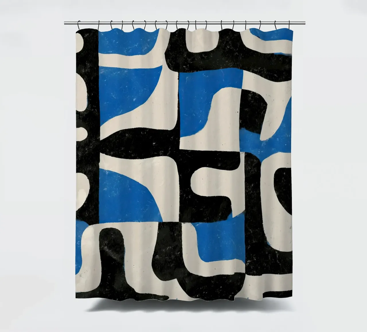 Intersecting Forms shower curtain by Nadjaa