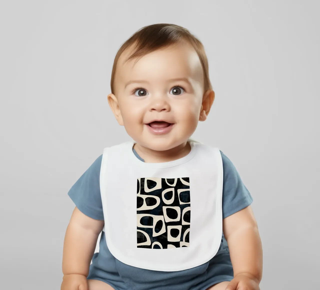 Shadowed Forms baby bib by Nadjaa