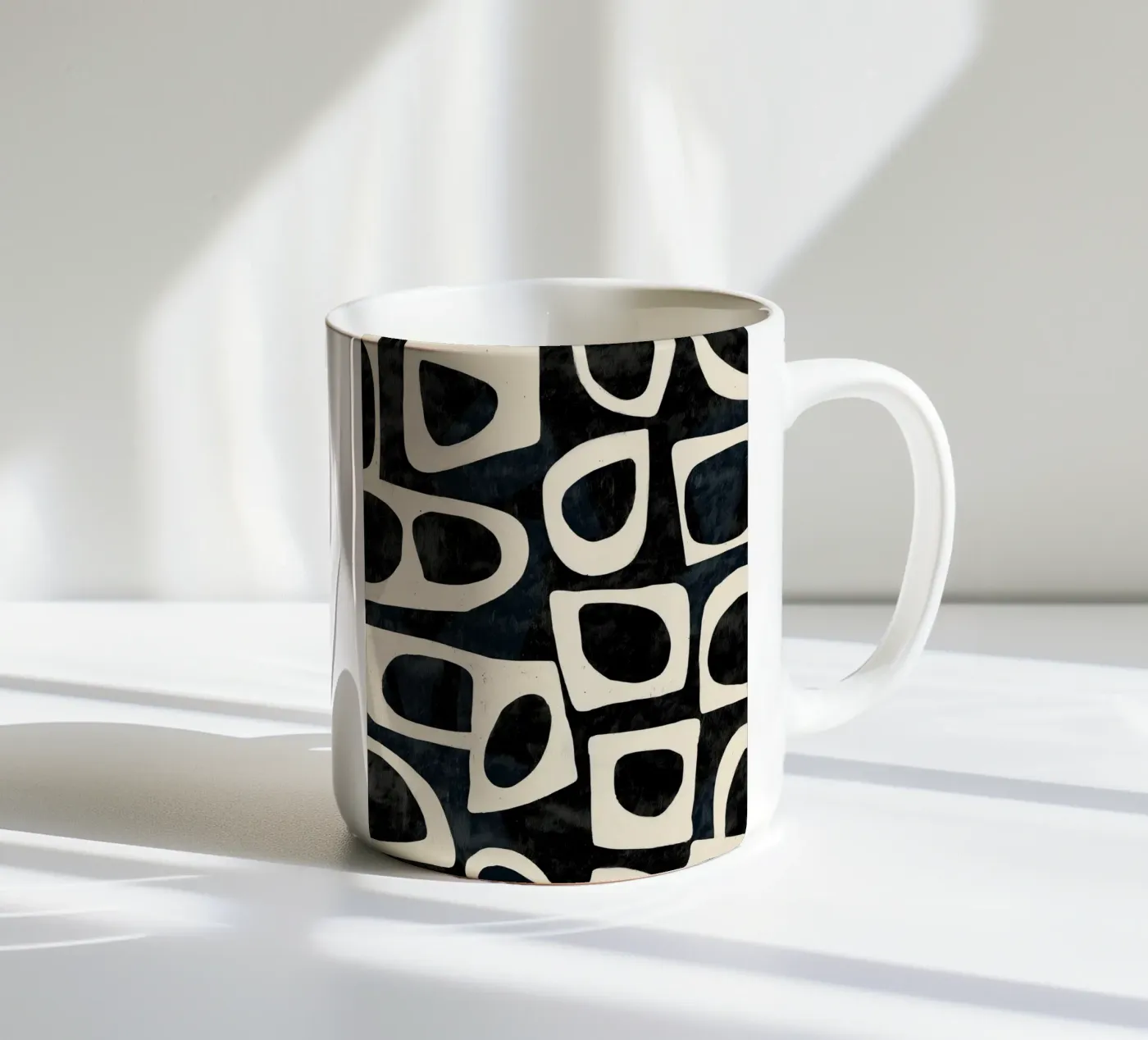 Shadowed Forms ceramic mug by Nadjaa