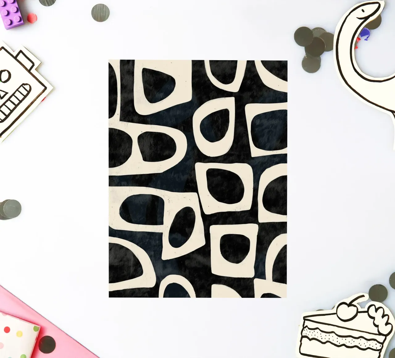 Shadowed Forms sticker van Nadjaa