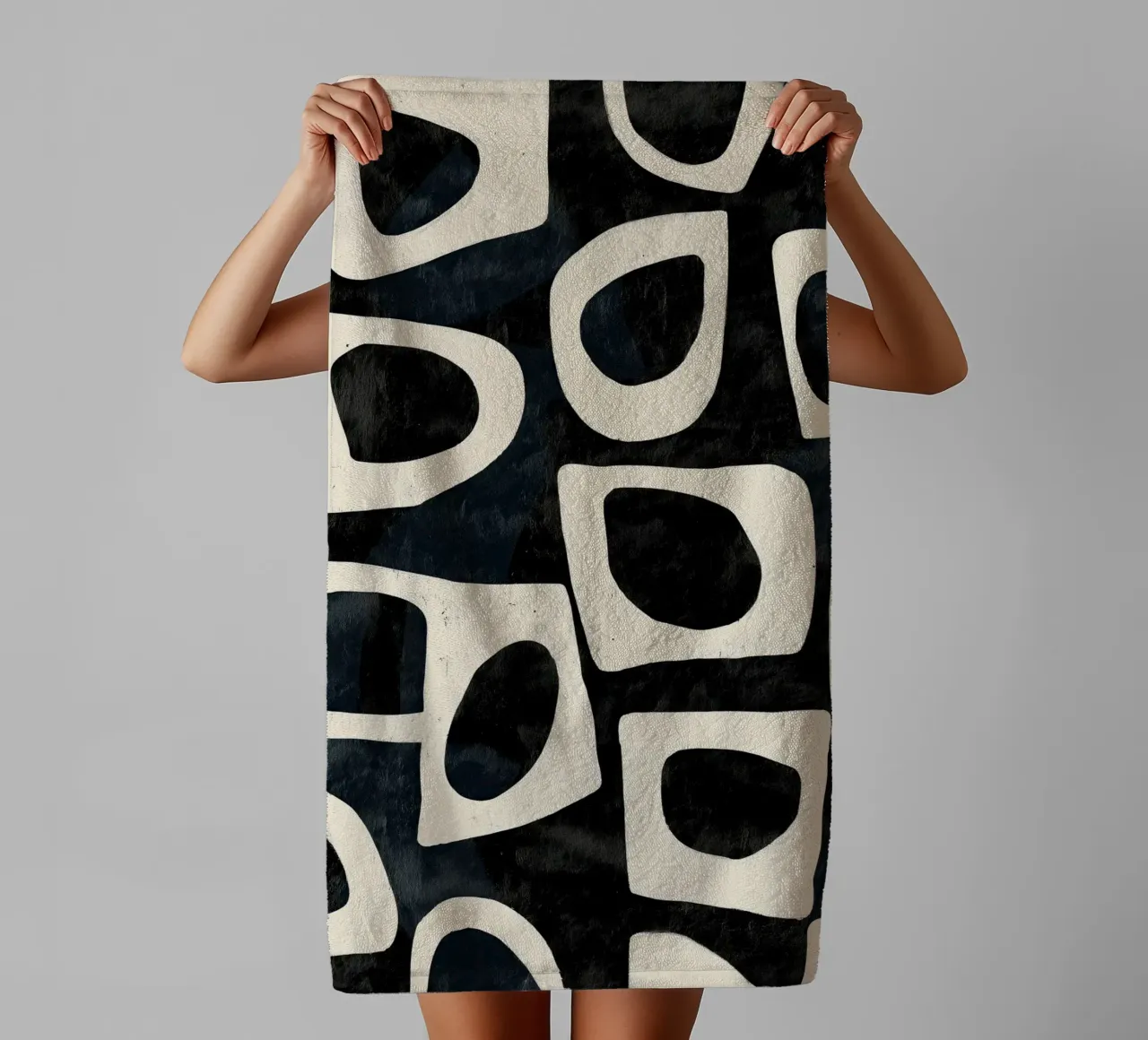 Shadowed Forms towel by Nadjaa