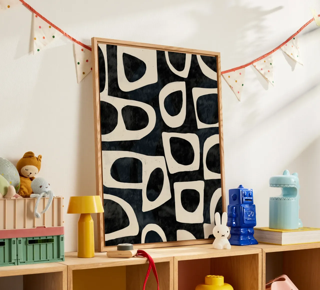 Shadowed Forms acryl van Nadjaa