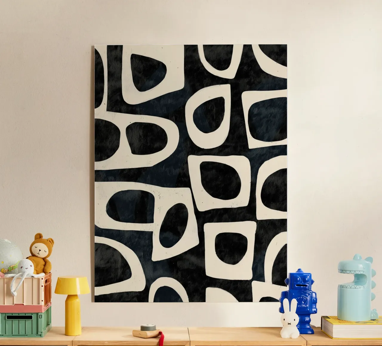 Shadowed Forms acryl van Nadjaa