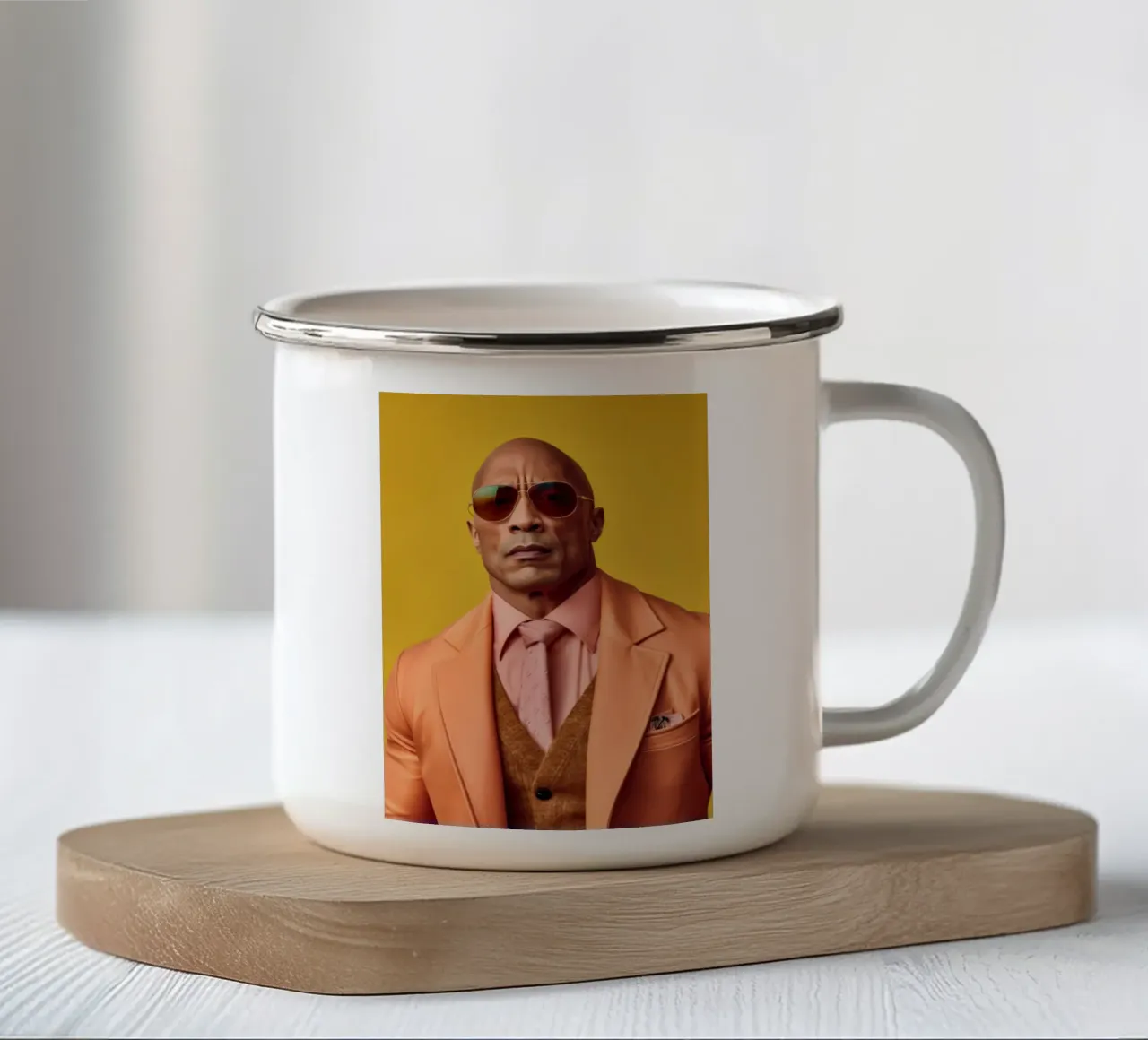 Dwayne Johnson Fashion Art tazza in smalto da Lootprint