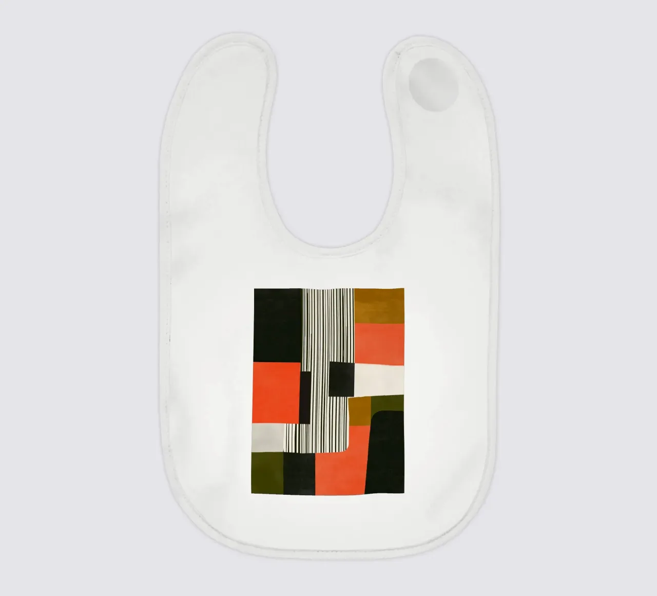 Orange Interval baby bib by Nadjaa