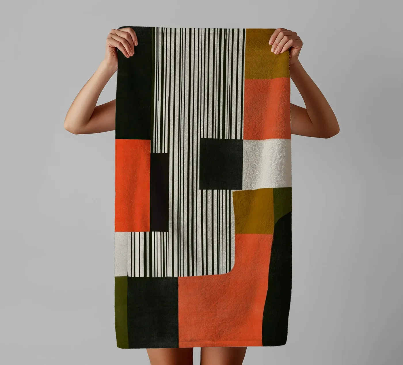 Orange Interval badhanddoek van Nadjaa