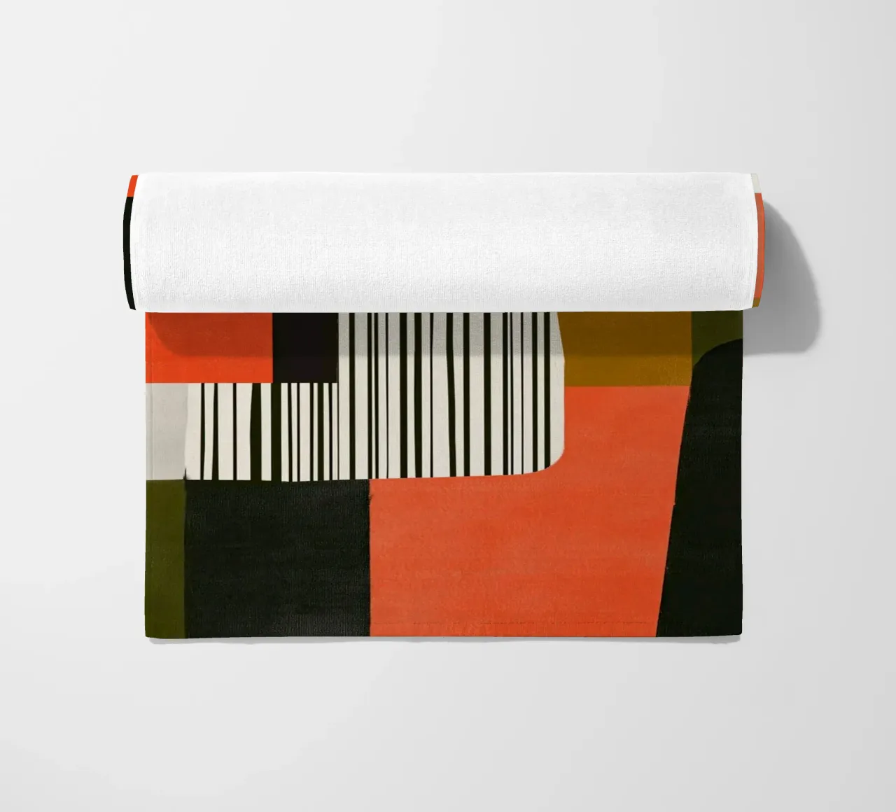 Orange Interval beach towel by Nadjaa