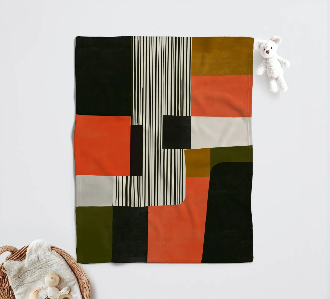 Orange Interval fleecedeken van Nadjaa