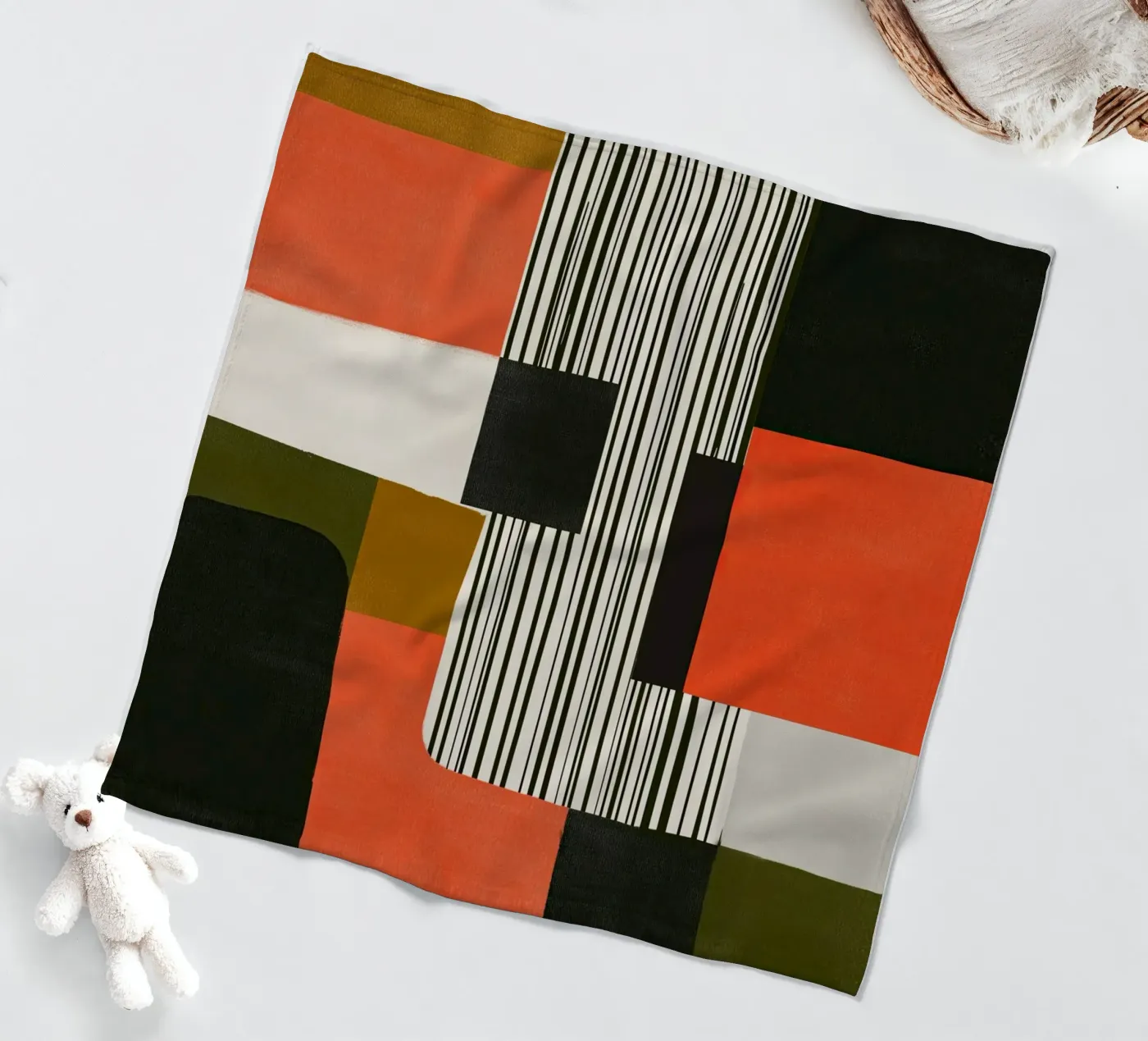 Orange Interval fleecedeken van Nadjaa