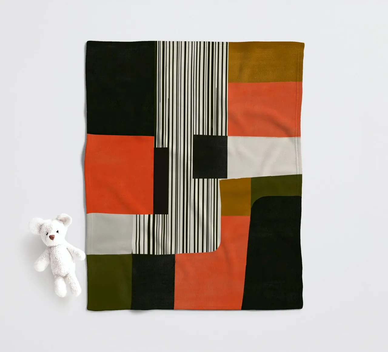 Orange Interval fleecedeken van Nadjaa