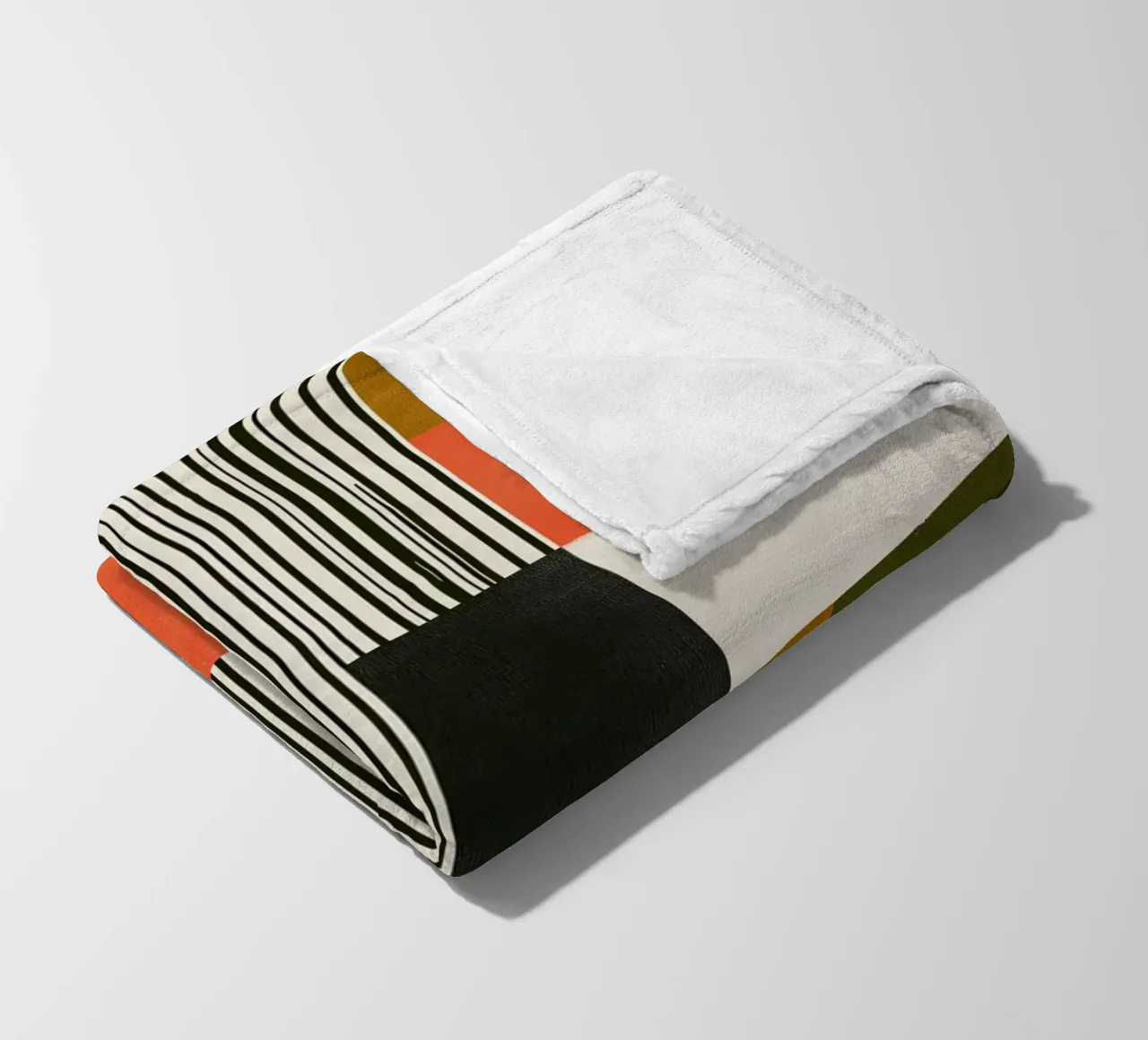 Orange Interval fleecedeken van Nadjaa