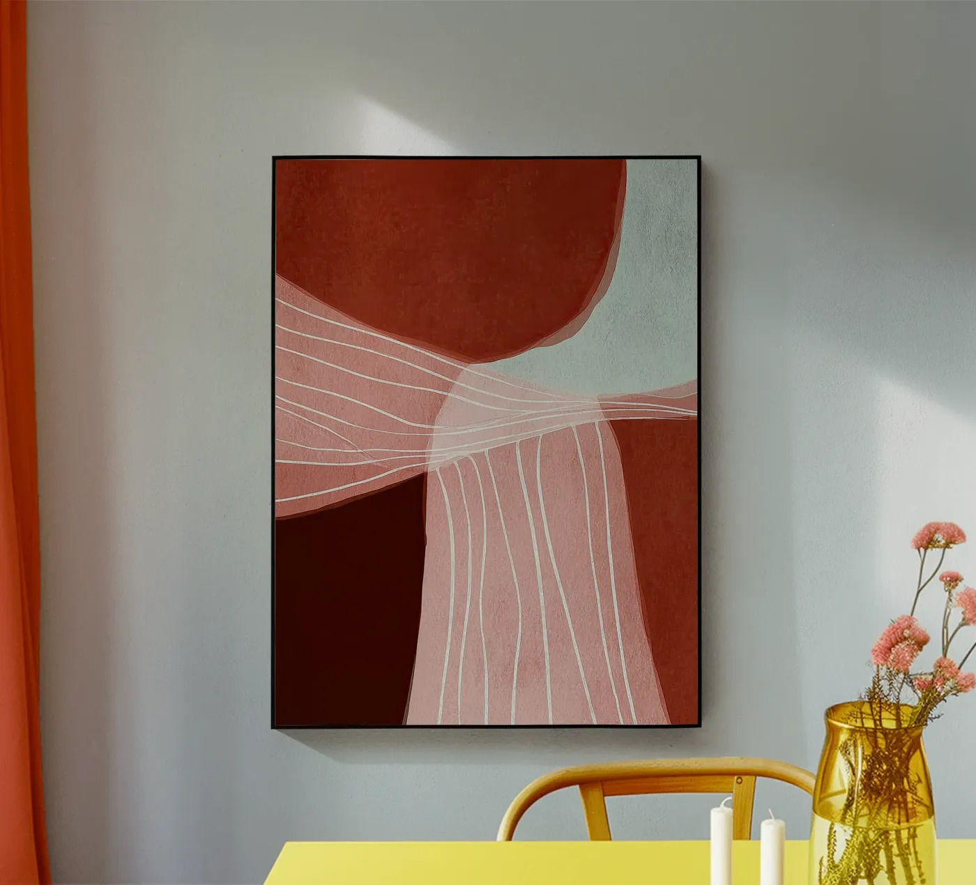 Earthen Flow acryl van Nadjaa