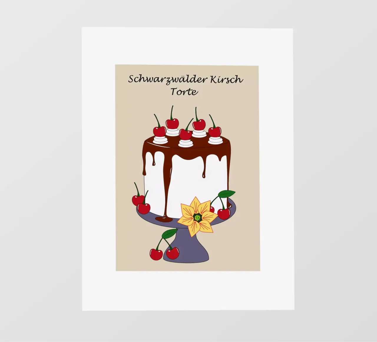 Gateau della Foresta Nera telo in pvc da SunflowerDE