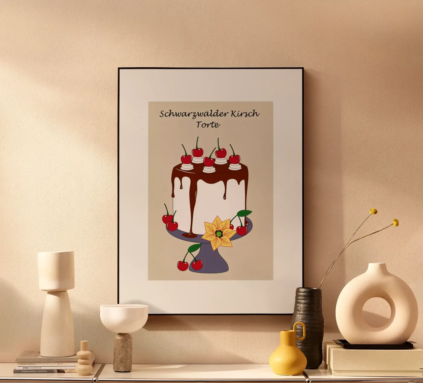 Black Forest gateau acrylic glass by SunflowerDE