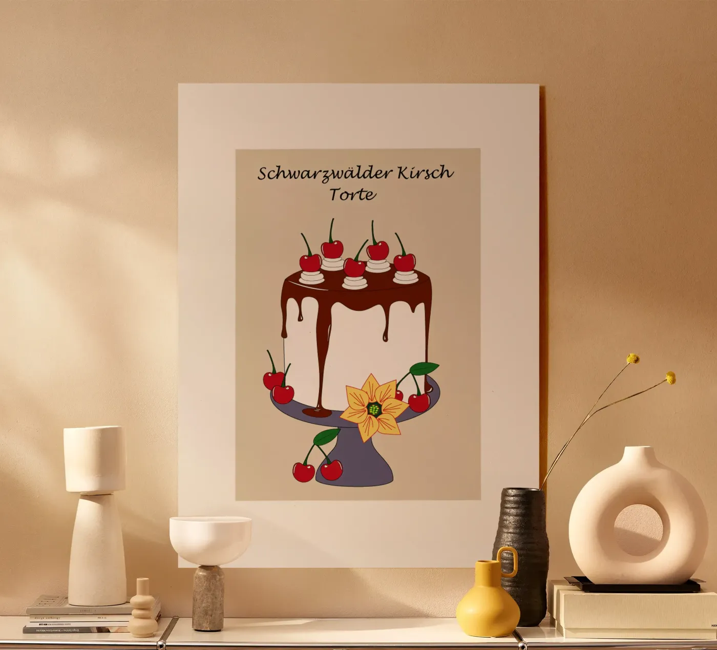 Black Forest gateau acrylic glass by SunflowerDE