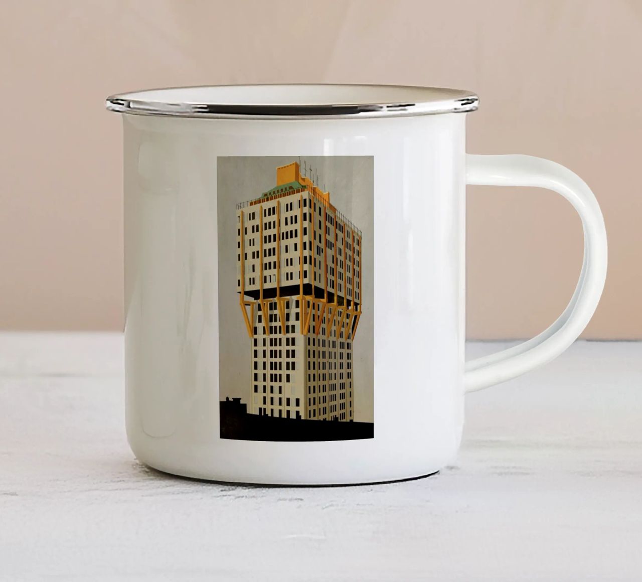 Velasca Tower tazza in smalto da Giordano Poloni