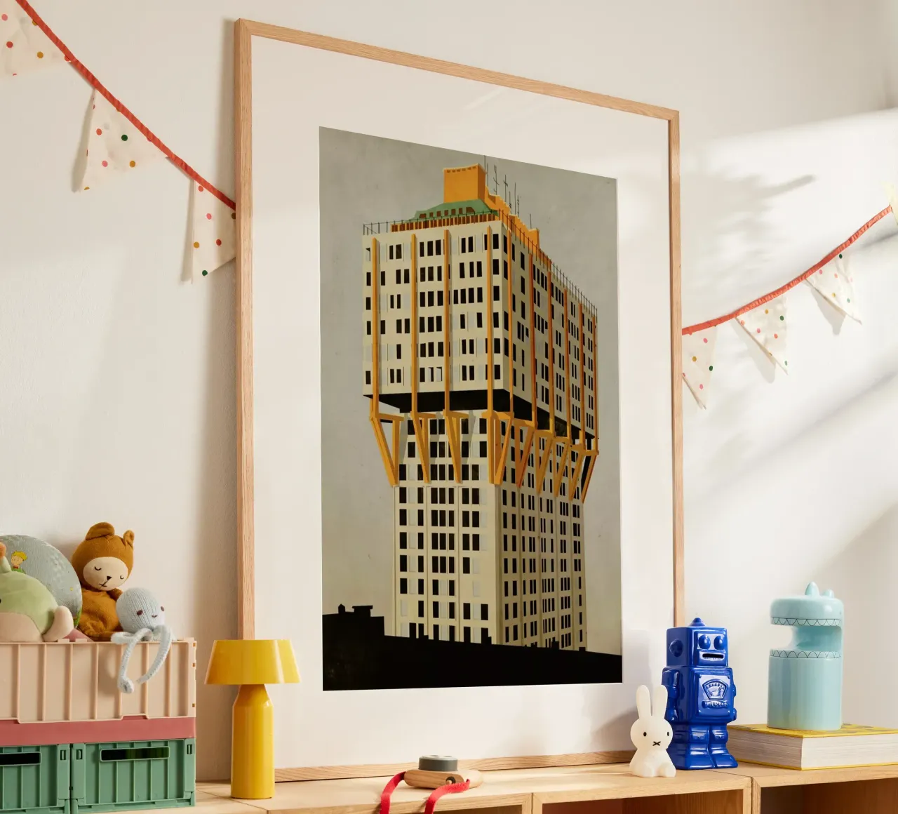 Velasca Tower poster con telaio in legno da Giordano Poloni