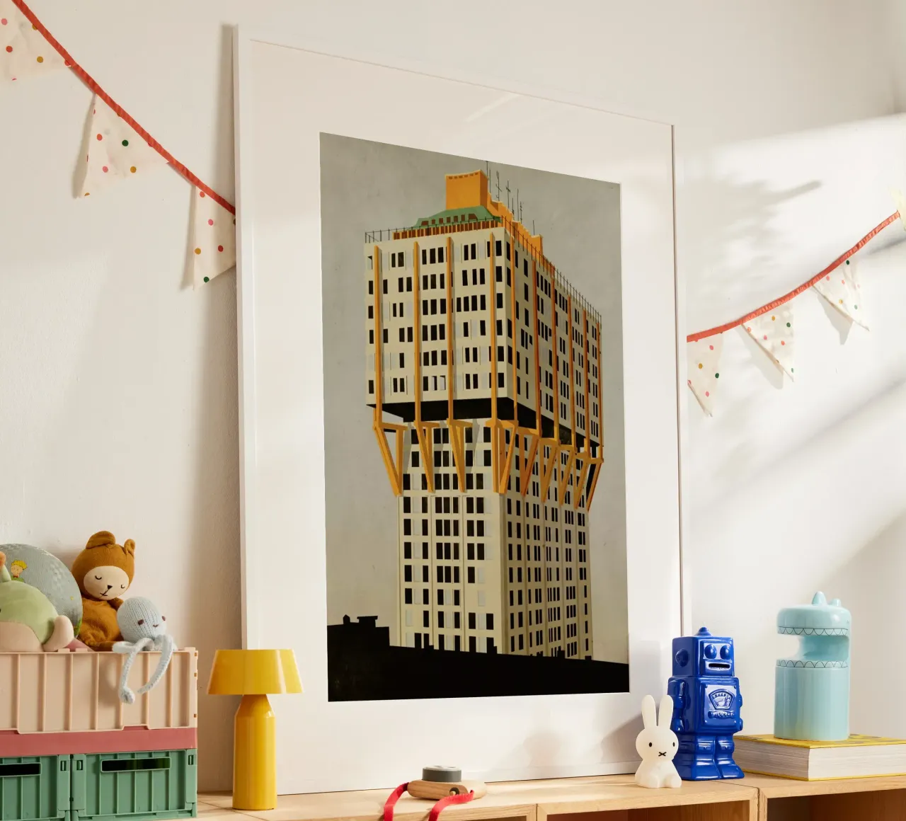 Velasca Tower poster con telaio in legno da Giordano Poloni
