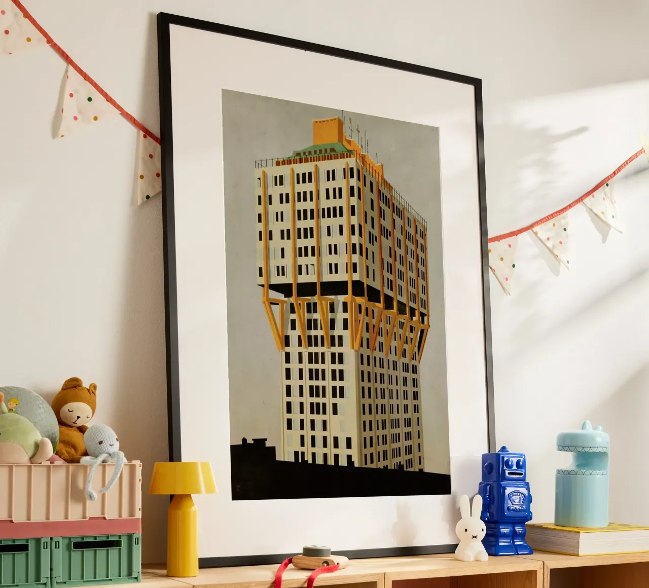 Velasca Tower poster con telaio in legno da Giordano Poloni