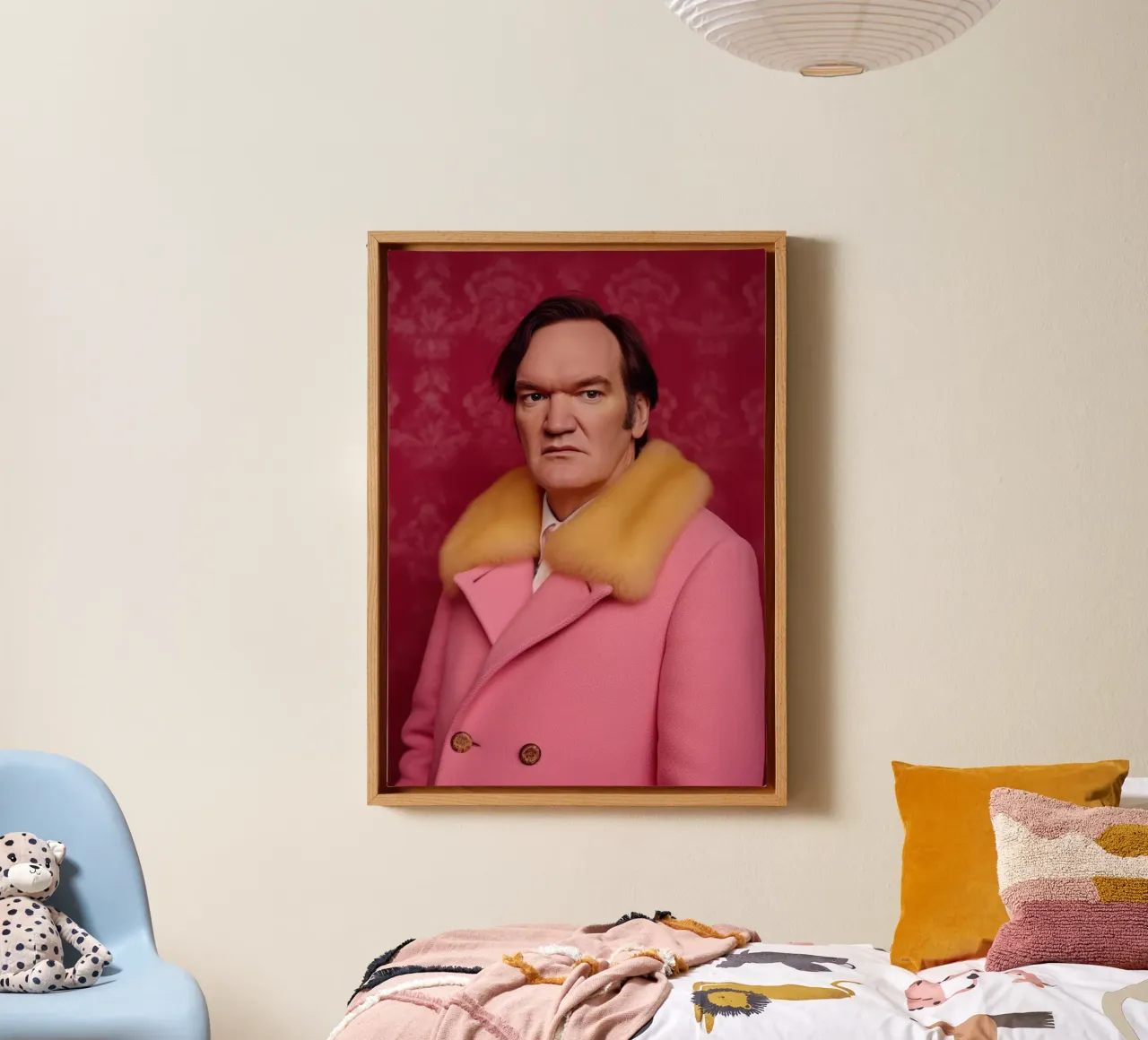 Quentin Tarantino Fashion Art tela con Cornice a cassetta da Lootprint