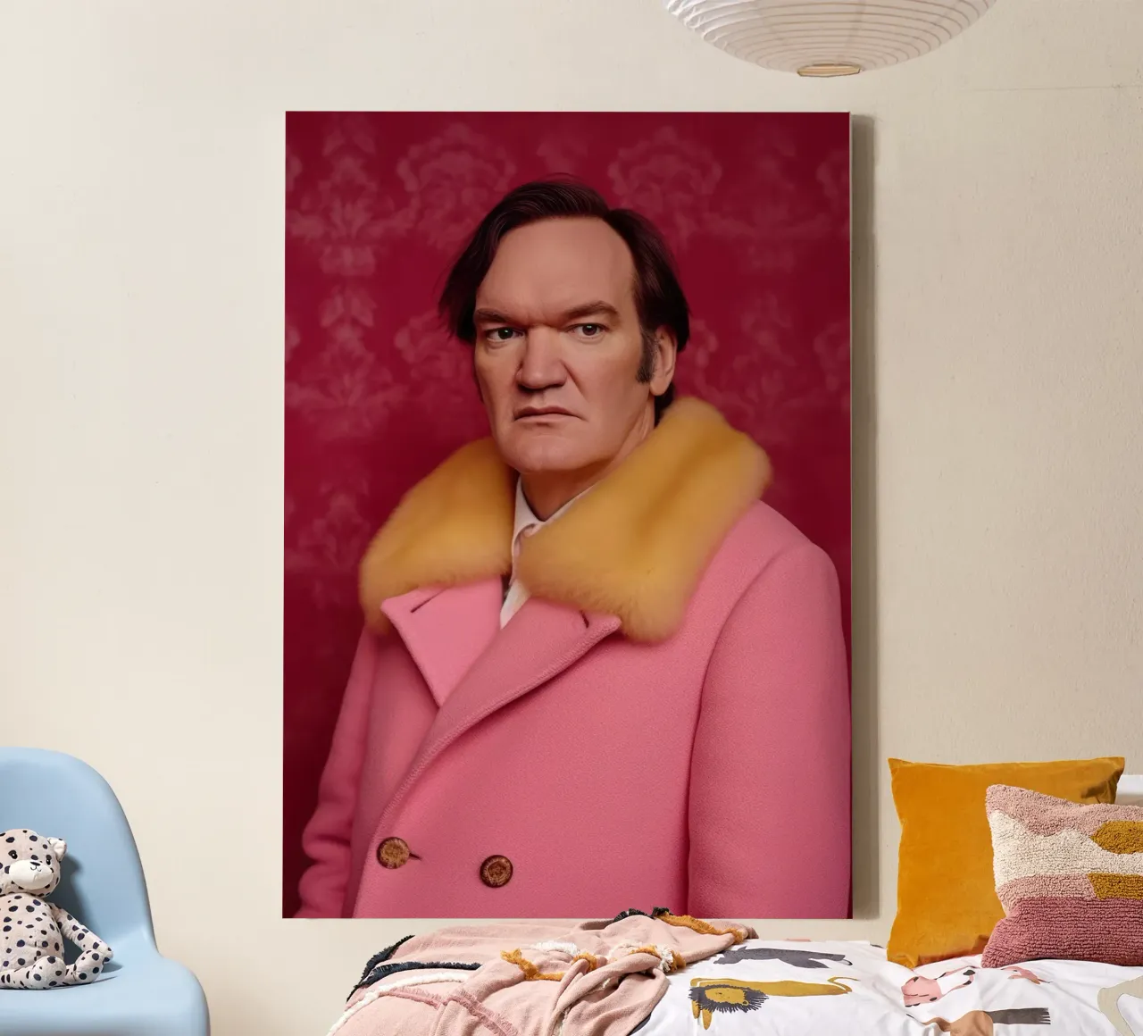 Quentin Tarantino Fashion Art tela con Cornice a cassetta da Lootprint