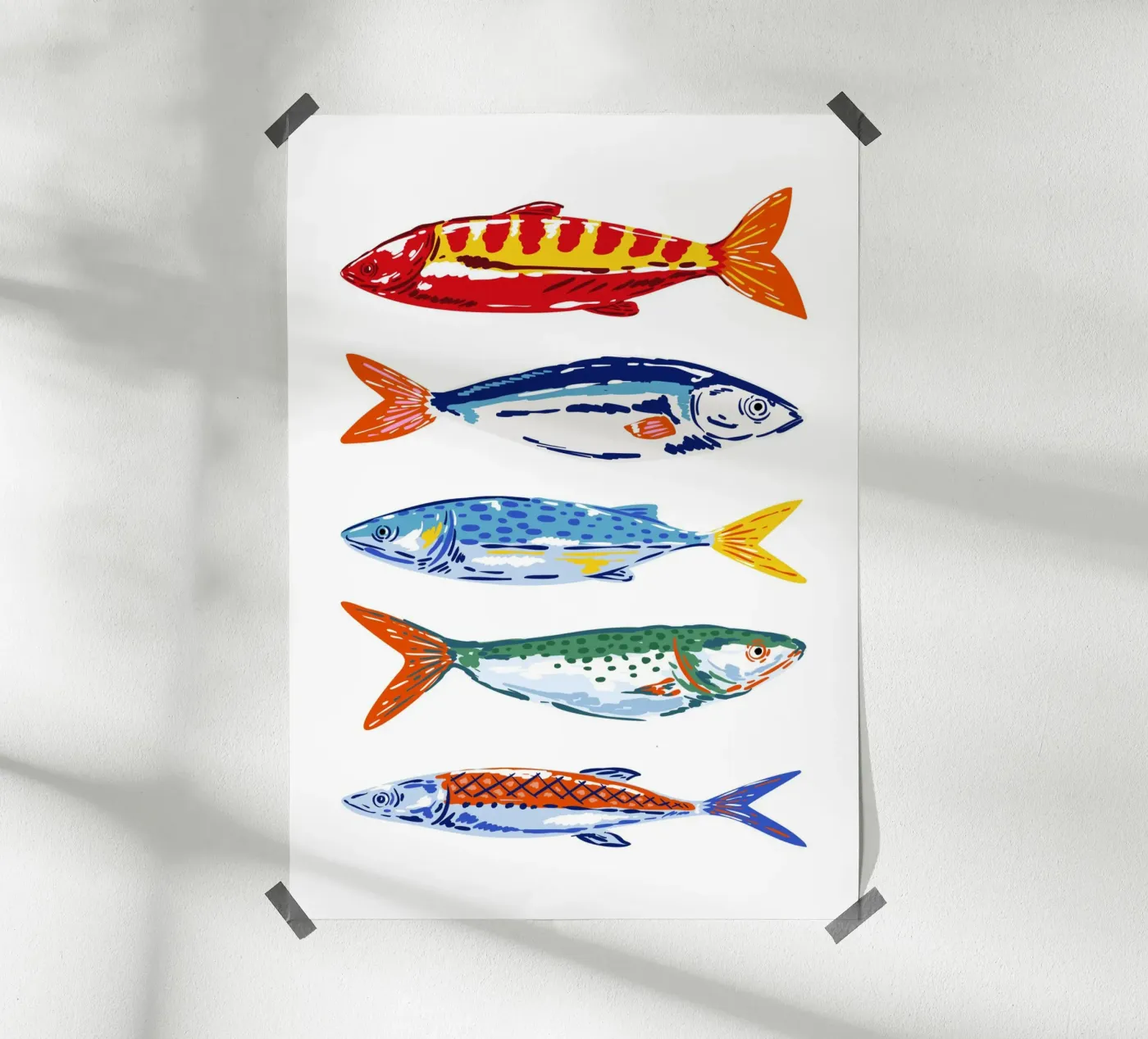 Fish Fish poster da Funkydays