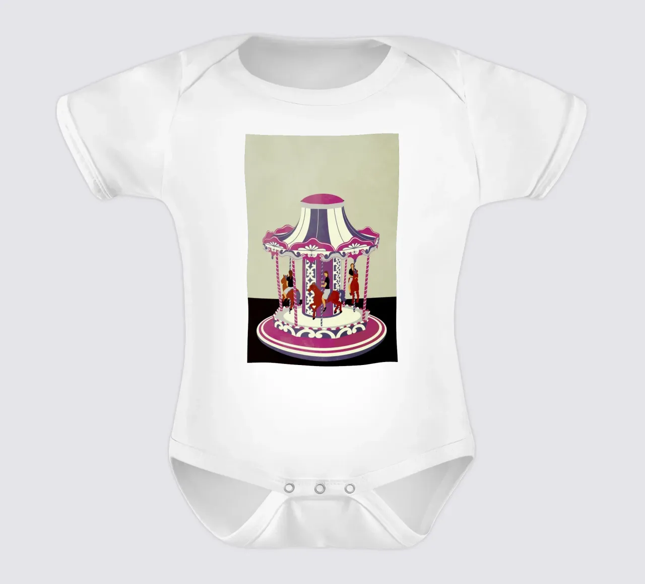 Carousel body neonato maniche corte da Giordano Poloni