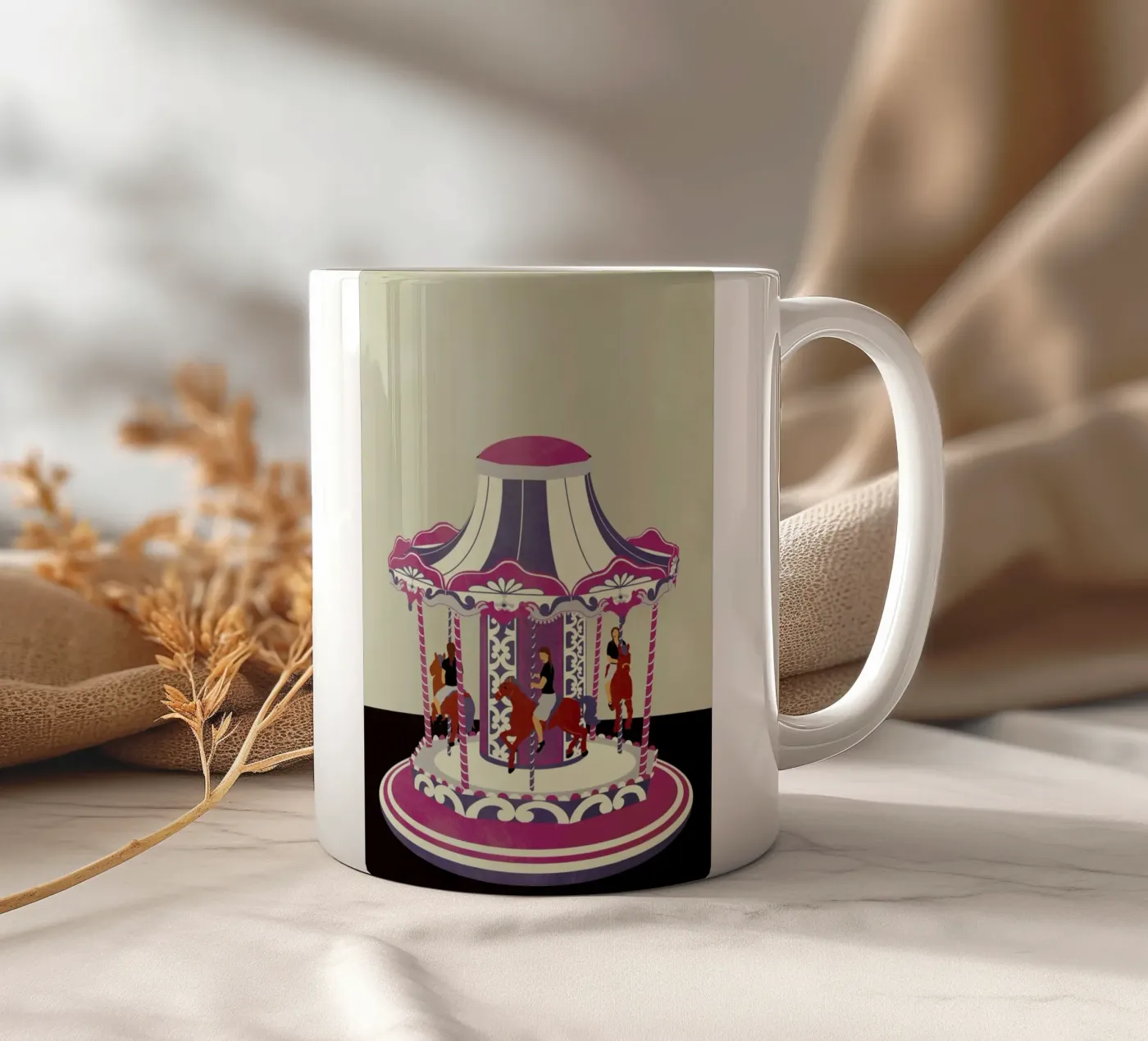 Carousel ceramic mug by Giordano Poloni