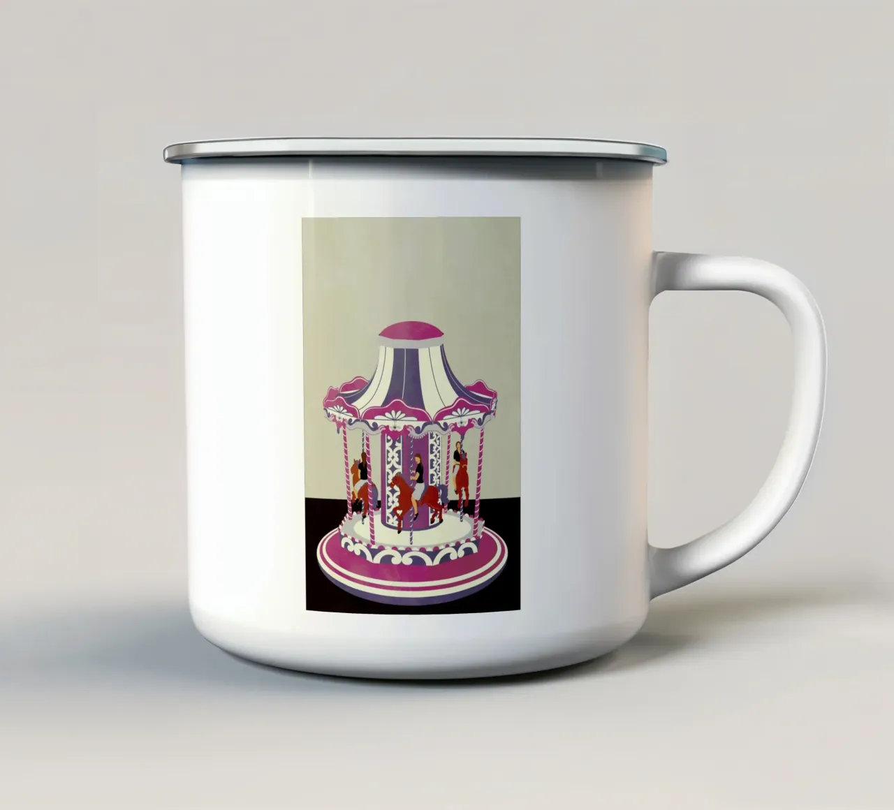 Carousel tazza in smalto da Giordano Poloni